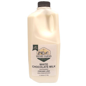White Chocolate Flavored Milk in the half gallon size