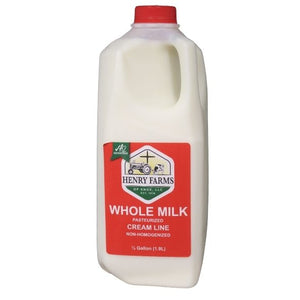 Whole Milk, Half Gallon - Pasteurized